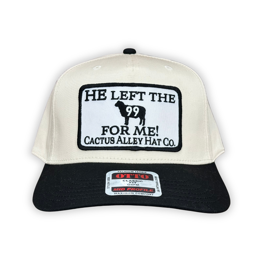 "99" - OTTO Mid Profile Black Bill/ Tan, Snapback Cap