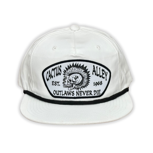 "Apache" - CA 256 White/ Black Rope, Snapback Cap
