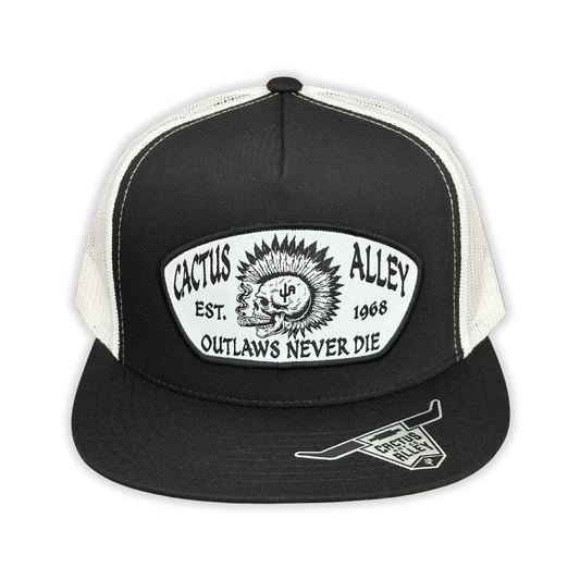 "Apache" - 6006 Black/ White Mesh, Snapback Cap