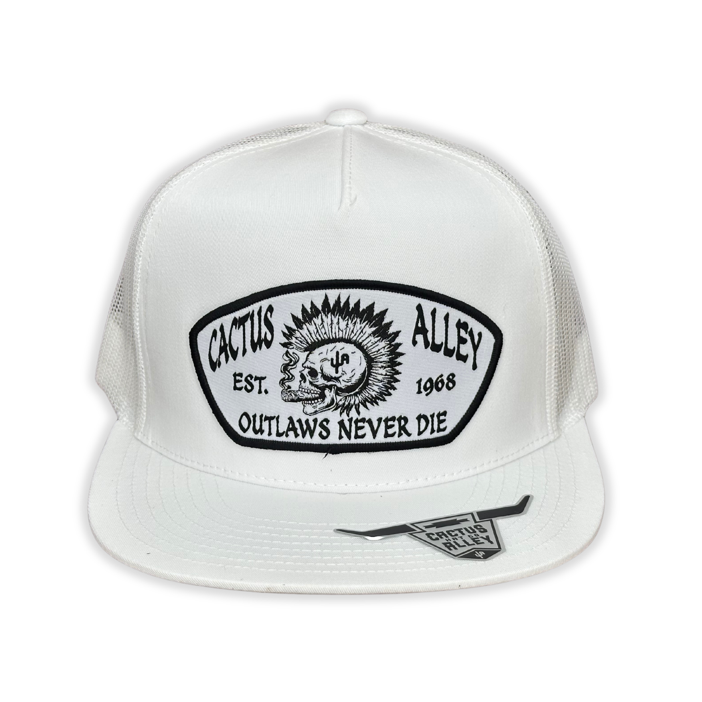 "Apache" - 6006 White/ White Mesh, Snapback Cap