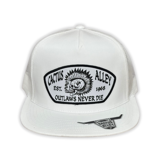"Apache" - 6006 White/ White Mesh, Snapback Cap