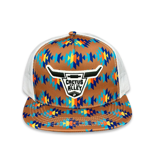 "Aztec Skull" - CA Dirty Sancho Aztec/White Mesh, Snapback Cap (2025)