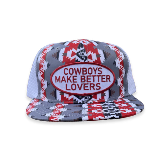"Better Lovers"- CA Red/White Aztec, Snapback Cap (WESA JAN 2024)