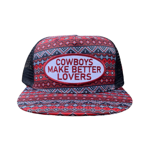 "Better Lovers"- CA Red/Black Aztec, Snapback Cap (WESA JAN 2024)