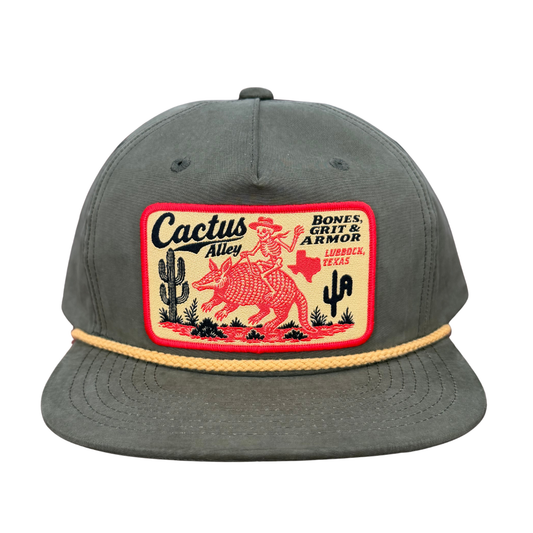 "Bones & Grit" - CA 256 Loden/ Amber Rope, Snapback Cap