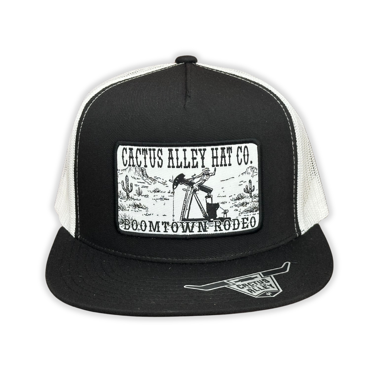 "Boomtown" - 6006 Black/ White Mesh, Snapback Cap