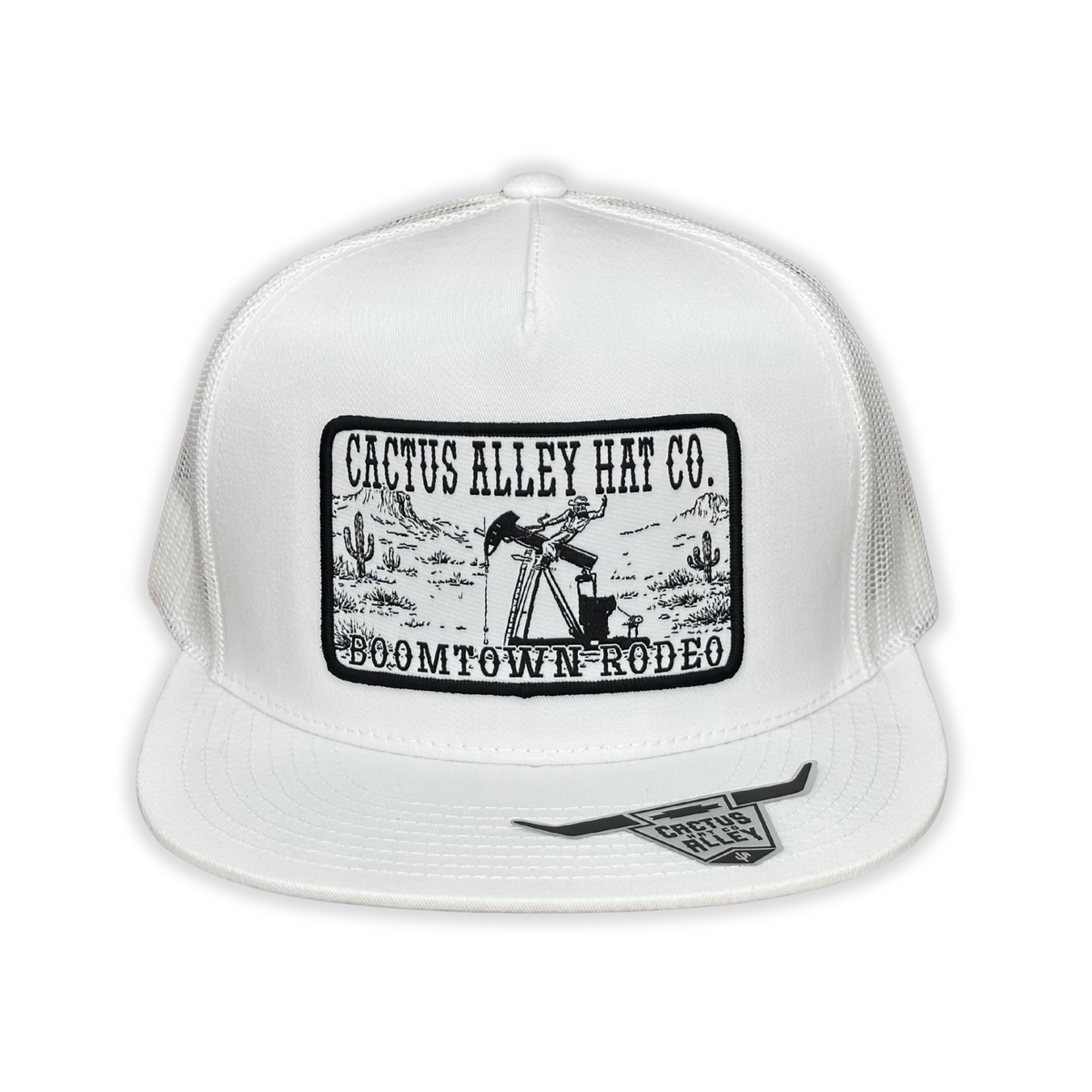 "Boomtown" - 6006 White/ White Mesh, Snapback Cap