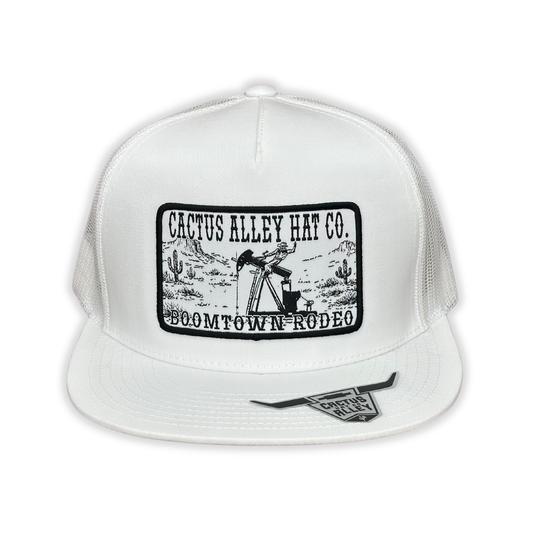 "Boomtown" - 6006 White/ White Mesh, Snapback Cap