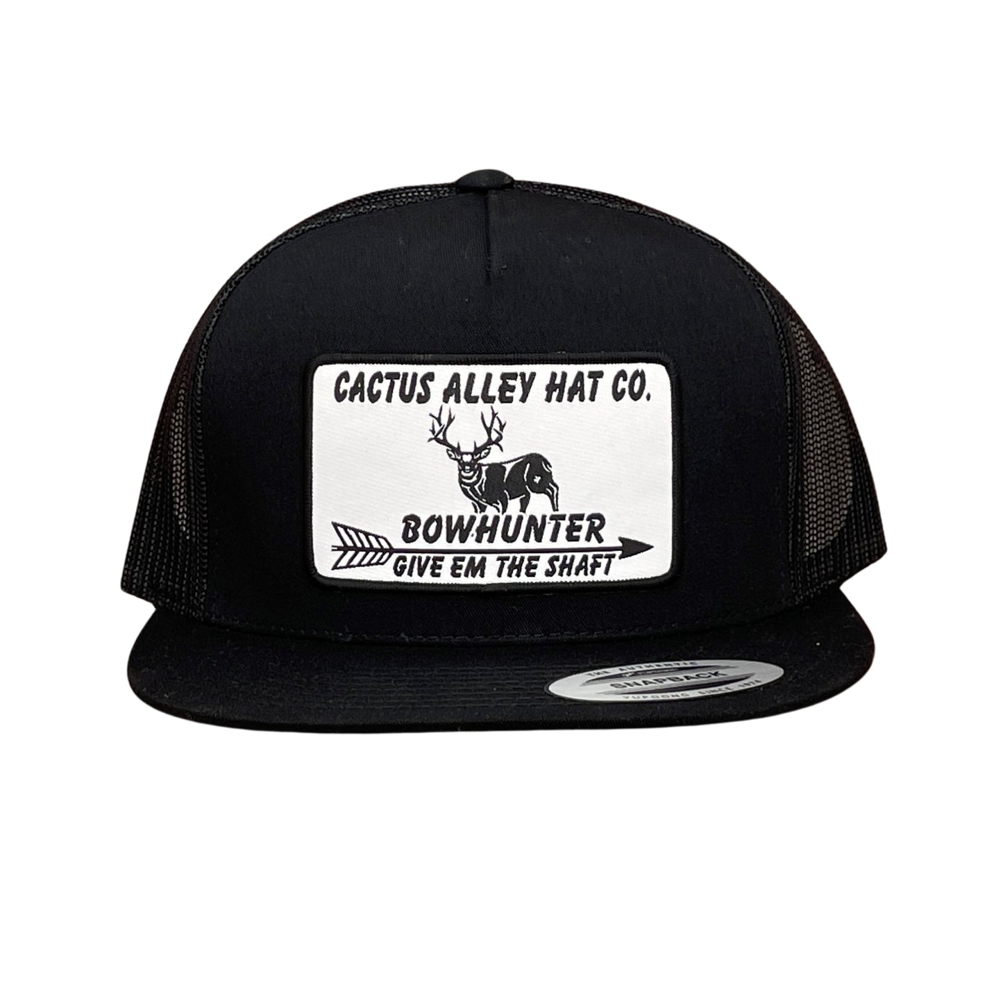 "Bowhunter" - 6006 Black/ Black Mesh, Snapback Cap (WESA JAN 2024)