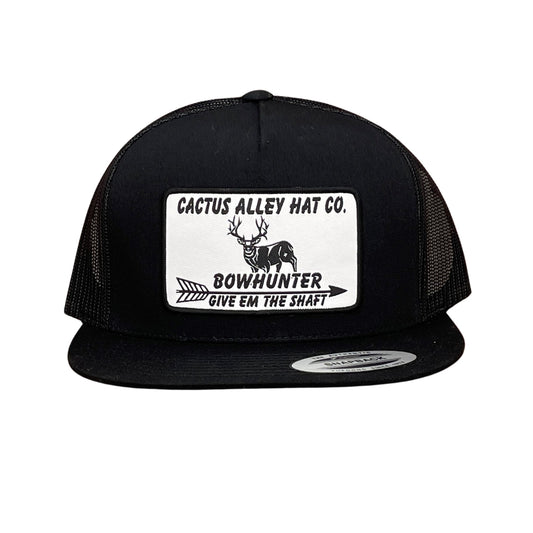 "Bowhunter" - 6006 Black/ Black Mesh, Snapback Cap (WESA JAN 2024)