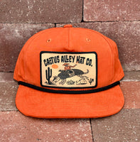 "Buckin Dillo" - CA256 Dark Orange/ Black Rope, Snapback Cap (2024)