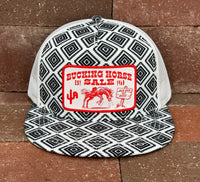 "Bucking Horse" - CA Black/White Aztec, Snapback Cap (2024)