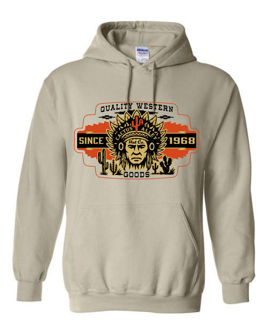 "Big Chief-BLK" - Sand Adult Hoodie
