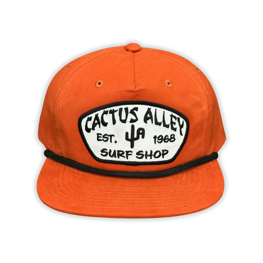 "Cali" - Dark Orange/Black Rope, Snapback Cap