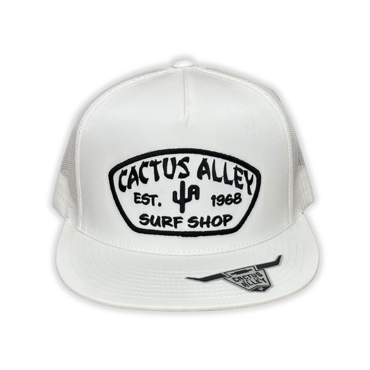 "Cali" - 6006 White/ White Mesh, Snapback Cap
