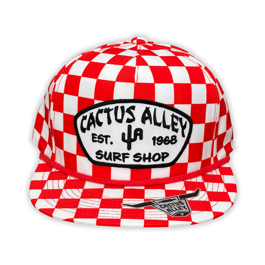 "Cali" - CA Red Finish Line, Snapback Cap