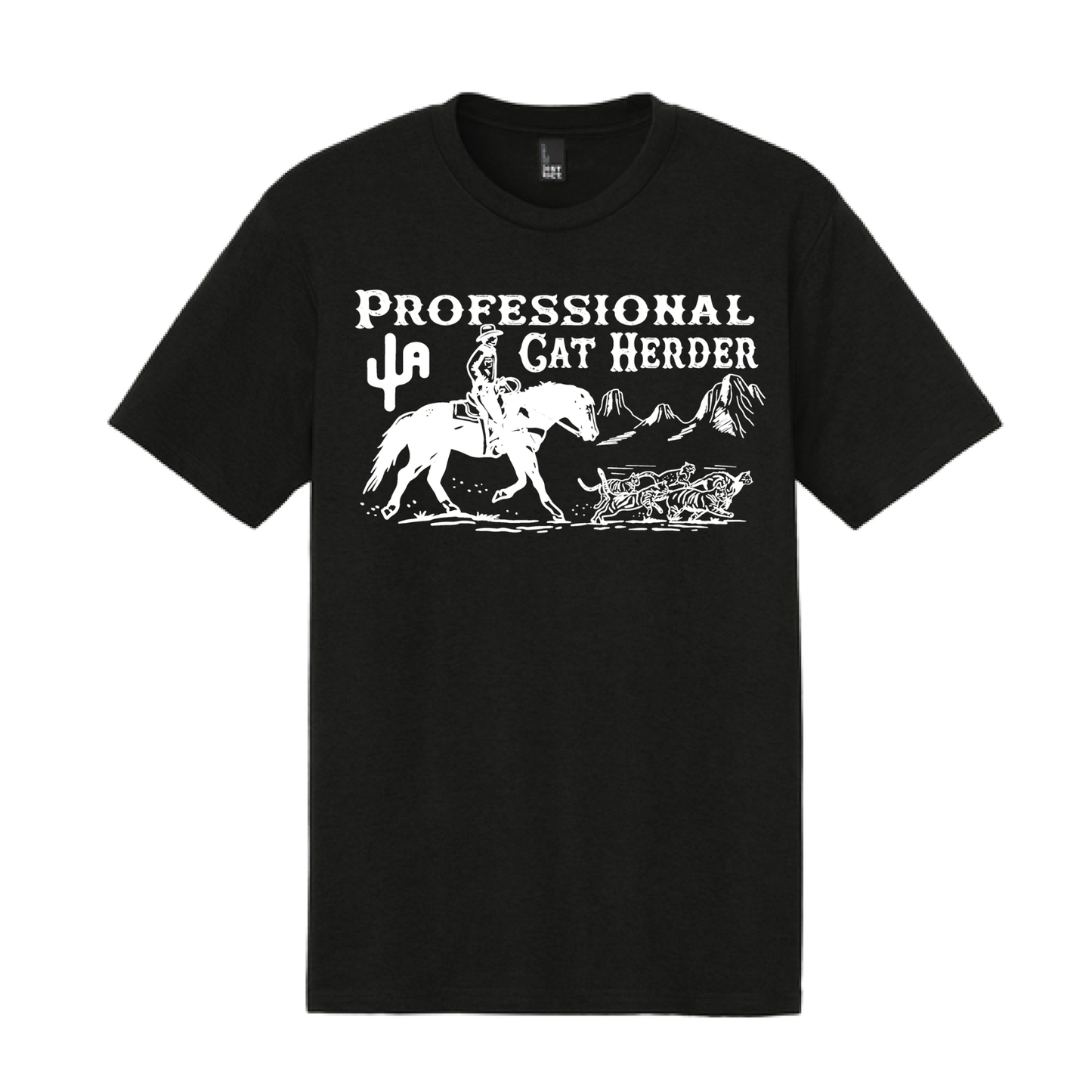 "Cat Herder" - Black Adult Tee