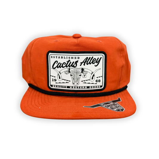 "Cattle Drive" - Dark Orange/Black Rope, Snapback Cap