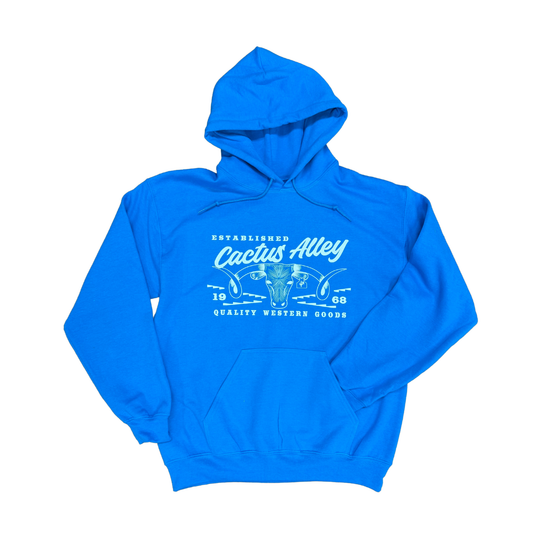 "Cattle Drive" - Saphire Adult Hoodie