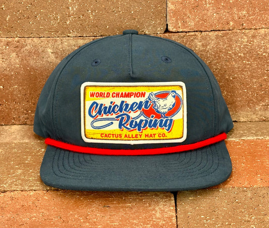 "Chicken Roping" - CA256 Blue/ Red Rope Snapback (WESA JAN 2024)