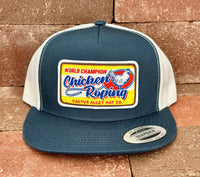 "Chicken Choking"- CA6006 Navy/White Mesh Trucker Snapback (WESA JAN 2024)