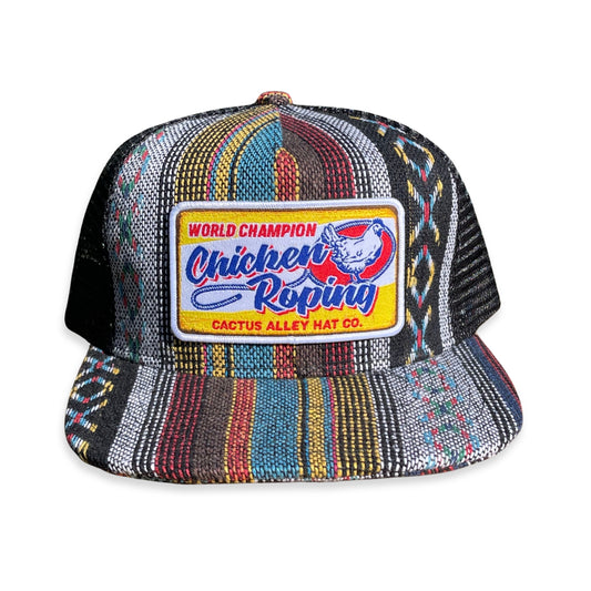 "Chicken Roping" - Saddle Blanket/ Black Mesh, Snapback (WESA JAN 2024)