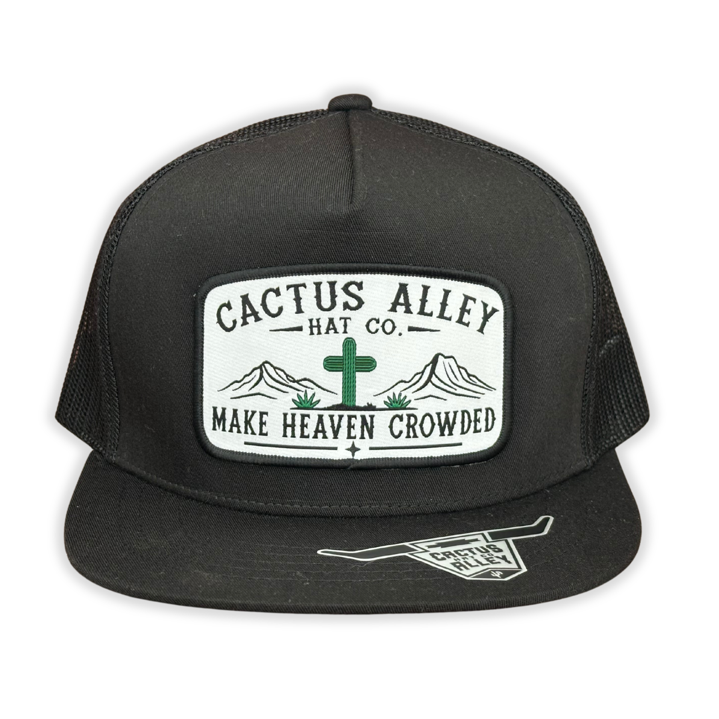 "Crowded" - YOUTH CA 6006 Black/ Black Mesh, Snapback Cap