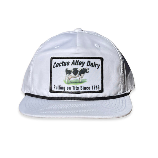 "Dairy" - CA256 White/ Black Rope, Snapback Cap (2024)