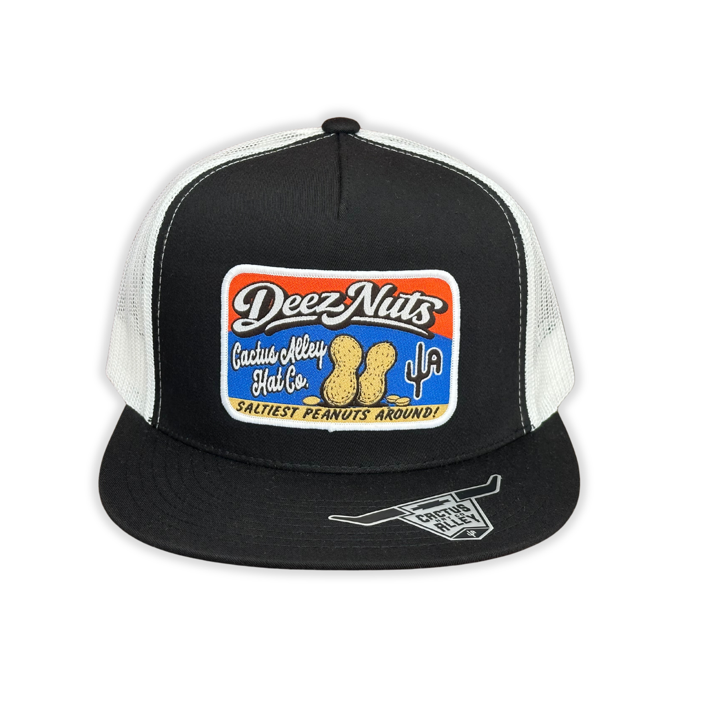 "Deez Nuts" - 6006 Black/ White Mesh, Snapback Cap