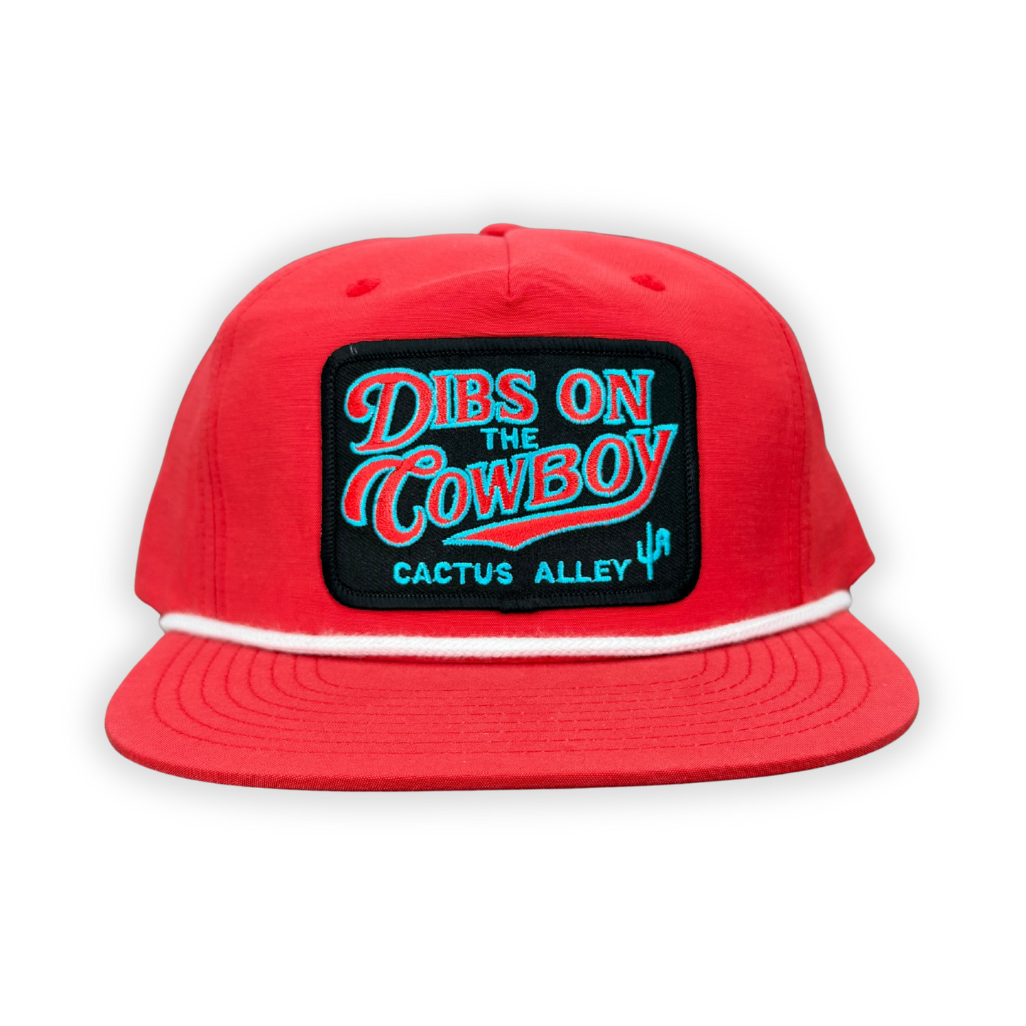 "Dibs" - CA 256 Red/ White Rope, Snapback Cap