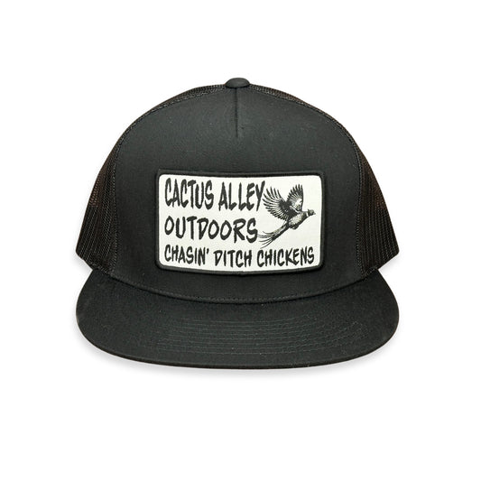 "Ditch Chickens" - CA 6006 Black/ Black Mesh, Snapback Cap (2024)