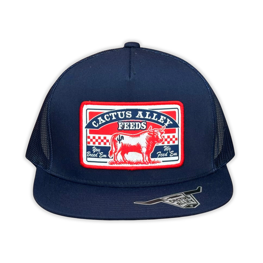 "El Toro" - 6006 Navy/ Navy Mesh, Snapback Cap