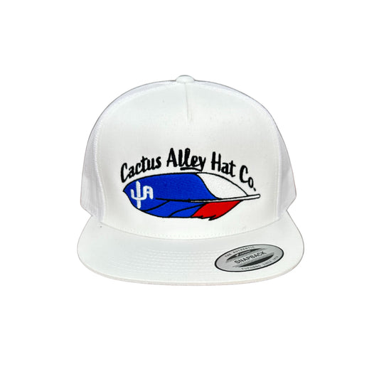 "Feather”- 6006 White/White Mesh, Snapback Cap (WESA JAN 2024)