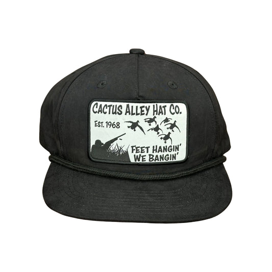 "Feet Hangin" - CA 256 Black/ Black Rope, Snapback Cap (2024)