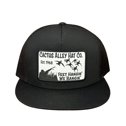 "Feet Hangin" - 6006 Black/ Black Mesh, Snapback Cap (2024)