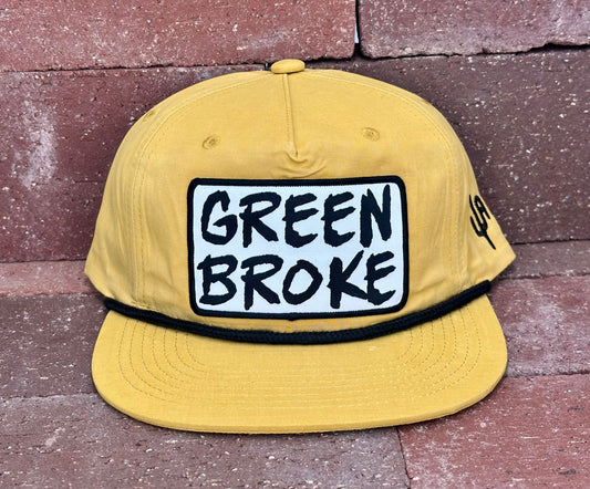 "Green Broke" - CA256 Biscuit/ Black Rope, Snapback Cap (2025)
