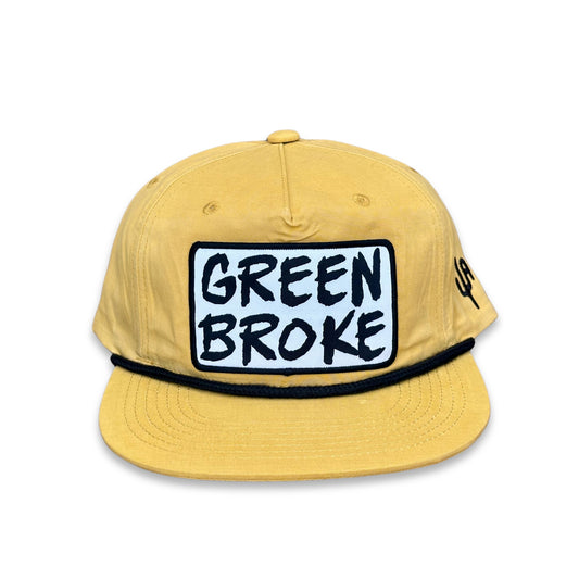 "Green Broke" - CA256 Biscuit/ Black Rope, Snapback Cap (2025)