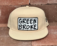 "Green Broke" - Zapped Khaki 7 Panel/Laser Holes, Snapback Cap (2025)