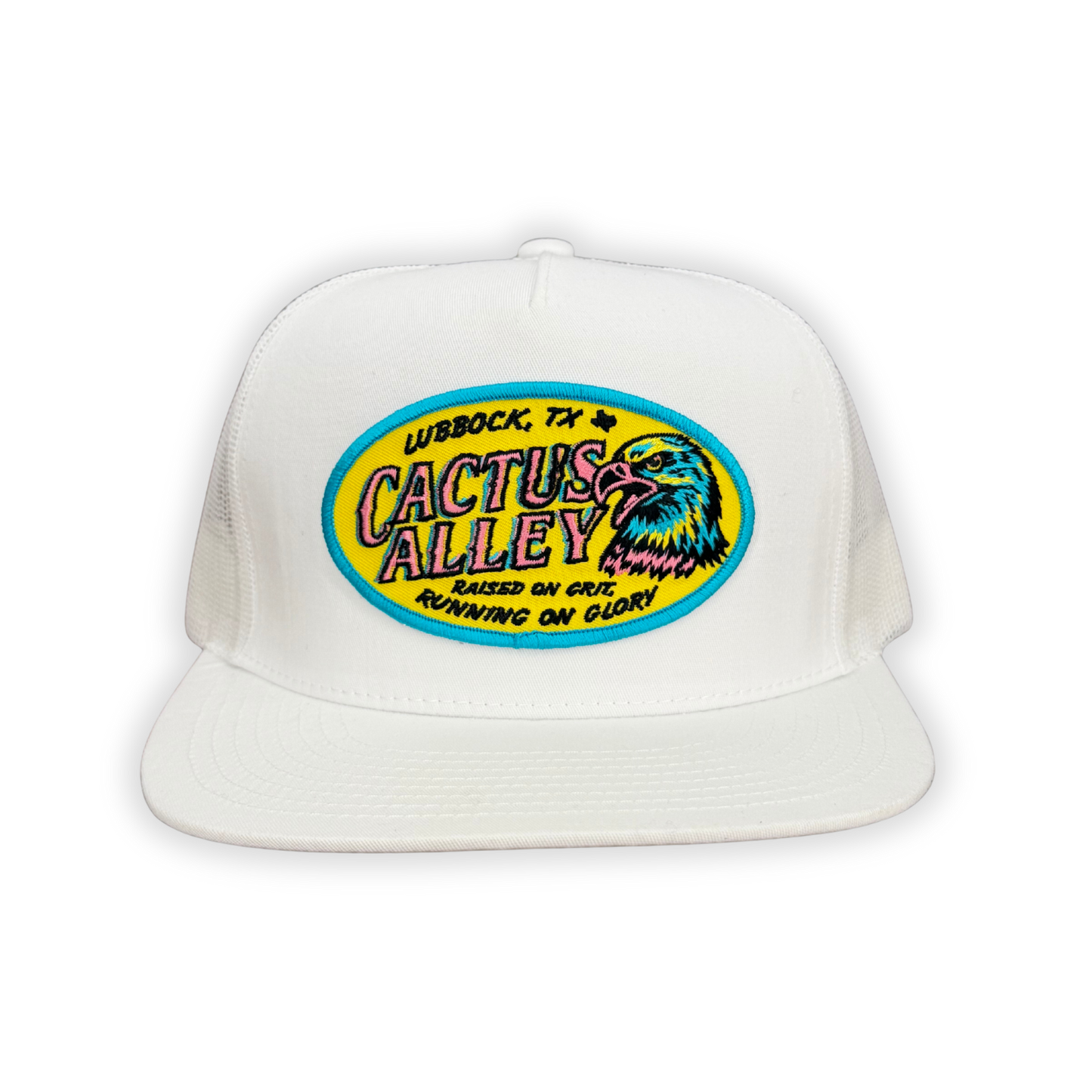 "Grit" - 6006 White/ White Mesh, Snapback Cap