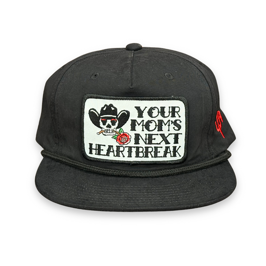 "Heartbreak Kid" - CA 256 Black/ Black Rope, Snapback Cap (2025)