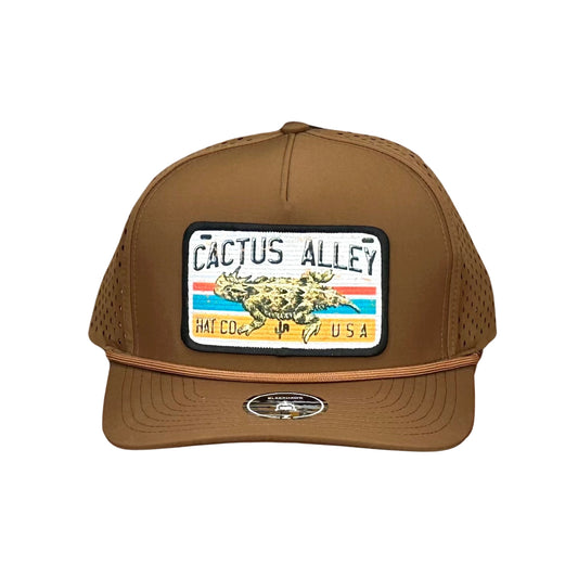 "Horn Toad" - Zapped Caramel Laser Holes/ Caramel Rope, Snapback Cap (2024)