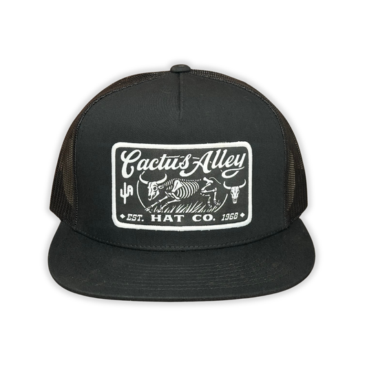 "Hueso" - 6006 Black/ Black Mesh, Snapback Cap