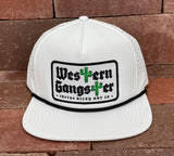 "Western Gangster" - CA6006 White Holes/ Black Rope, Snapback Cap (2024)