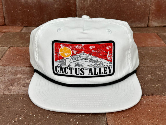 "Red Sky" - CA256 White/ Black Rope, Snapback Cap (WESA JAN  2024)