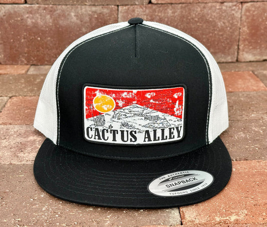 "Red Sky" - 6006 Black/ White Mesh, Snapback Cap (WESA JAN 2024)