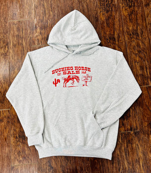 "Bucking Horse" - Ash Grey Adult Hoodie (WESA JAN 2024)