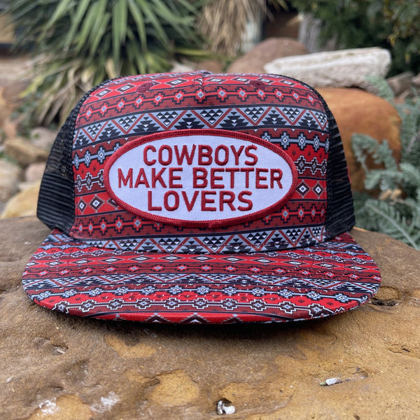 "Better Lovers"- CA Red/Black Aztec, Snapback Cap (WESA JAN 2024)