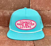 "PW Better Lovers" - CA Turquoise Laser Holes/ White Rope, Snapback Cap (WESA JAN 2024)