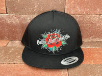 "Cactus Rose" - 6006 Black/ Black Mesh, Snapback Cap (2024)