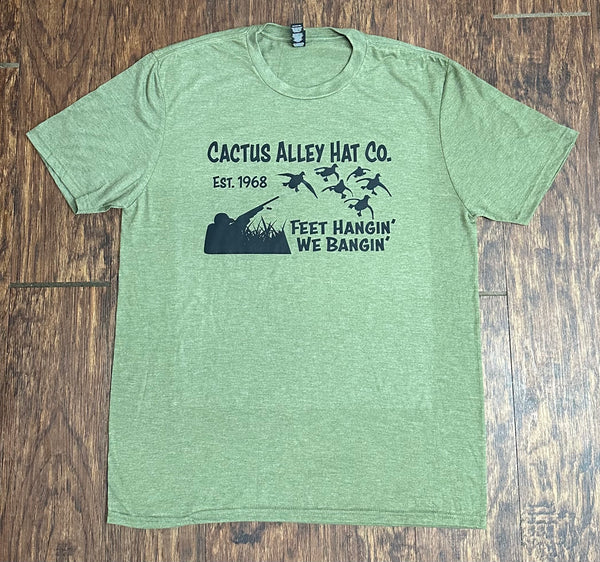 "Feet Hangin" - Military Green Frost Adult Tee (2024)